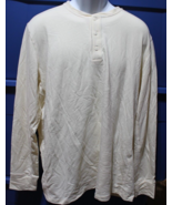 The North Face Men&#39;s TNF LONG SLEEVE Henley SHIRT white Size XXL OUTDOOR... - $44.55