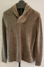 NWT Banana Republic Black Gray Cotton Wool Blend Sweater Mens Size XL - £23.25 GBP