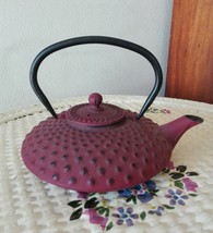 Old Japanese Style Red Cast Iron Teapot / Teakettle - $58.56