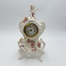 Vintage 1955 Louis Pierlot German Ceramic W/ Brass Mechanism WindUp Clock 9” - £71.74 GBP