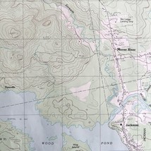 Map Jackman Maine USGS 1989 Topographic Geological 1:24000 27x22&quot; TOPO18 - £35.54 GBP