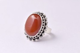 925 Silver Carnelian Stone Handmade Women Ring Silver / Rose Gold / Gold Plated - £62.34 GBP+