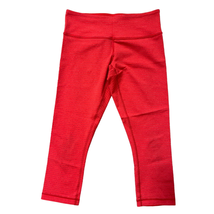 LULULEMON SZ 6 Red Striped Cropped Leggings Running Cross-Training Work-Out - £21.70 GBP