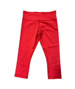 LULULEMON SZ 6 Red Striped Cropped Leggings Running Cross-Training Work-Out - $29.05