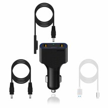 High Power Delivery Surface Laptop Car Charger 120W Compatible With Microsoft Su - £72.67 GBP