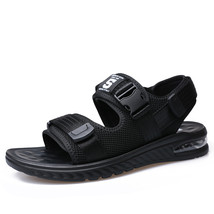 Summer Shoes Men Beach Sandals Thick Sole Soft Comfortable Black Shoes Fashion M - £39.95 GBP