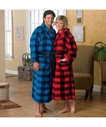 Buffalo Plaid Robe Unisex Blue And Black XLarge XL Mens Womens - $58.45 CAD