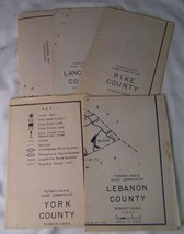 Lot 5 1967 Pennsylvania Game Commission Hunting Map Lancaster Pike Chester York+ - £7.43 GBP