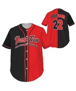 Fully Custom Black and Red Baseball Team Design Baseball Jersey BS-10 - £23.97 GBP+