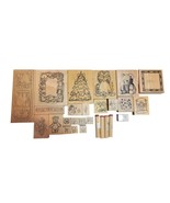 Lot of 27 FUN Assorted Rubber Stamps Wood Mounted Crafts Scrapbooking - $24.75