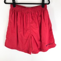 Champion Mens Swim Trunks Mesh Brief Nylon Drawstring Elastic Waist Red L - £7.65 GBP