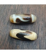 2 Old Tibetan Treasure Vase Eyes Agate stone Dzi Bead Amulet HDQ-OCT4 - €71,76 EUR