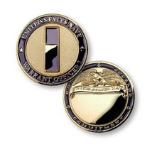 NAVY WARRANT OFFICER  1   1.75&quot;  CHALLENGE COIN - £31.96 GBP