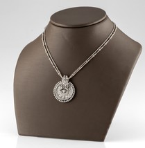 Satya Argent Sterling Mandela Soleil Pendentif Cercle W/ Double Perlé Ch... - $2,600.16 MXN
