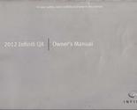 2012 Infiniti QX56 Owner&#39;s Manual Original [Paperback] Infiniti - £73.63 GBP