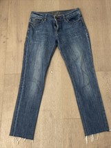 DL1961 Womens Angel Blue Denim Mid-Rise Jeans Sz 26 Modified Cut Offs 26&quot; inseam - £19.98 GBP