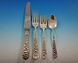 Rose by Stieff Sterling Silver Flatware Set Service 24 pieces Repousse - $1,435.50