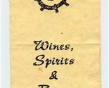 Sunspot Wines Spirits &amp; Beers Menu Cumberland Avenue Knoxville Tennessee... - £11.07 GBP