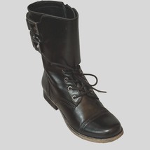 Womens Ankle Boots MATISSE Lance Black Leather Moto Ankle Booties Size 8.5M - $35.99