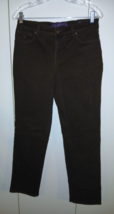 GLORIA VANDERBILT &quot;AMANDA&quot; LADIES STRETCH BROWN CORDUROY PANTS-6-BARELY ... - $8.56
