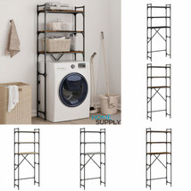 Industrial Wooden Tall Over Washing Machine Storage Cabinet Unit Shelvin... - £71.37 GBP+