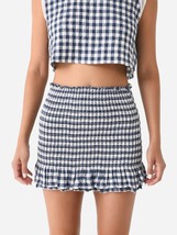 Koch nicole skirt in WASHED MARINE CHECK - $254.00