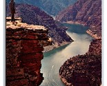 Postcard Red Canyon Lookout Flaming Gorge Reservoir WY UNP Chrome Postca... - $2.92