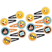 Emoji LOL Barrettes Hair Clips Birthday Party Favors 12 Per Package New - £3.81 GBP