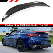 Real Carbon Fiber PSM Style Trunk Spoiler Wing Lip For 2017-2022 INFINIT... - $158.00