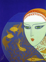 Fish Bowl 22x30 Art Deco Print by Erte - $120.00