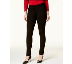 Alfani Womens 0P Deep Black Front Slant Faux Rear Pockets Skinny Basic Pants NEW - £12.57 GBP