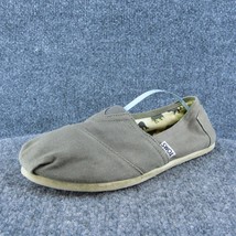 TOMS  Women Flat Shoes Gray Fabric Slip On Size 9.5 Medium - £19.78 GBP