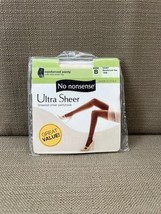 New In Packaging NO NONSENSE Ultra Sheer Size B Pantyhose Ivory Reinforc... - $11.40
