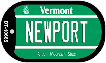 Newport Vermont Novelty Metal Dog Tag Necklace DT-10665