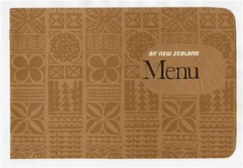 Air New Zealand Lunch Menu Honolulu Los Angeles 1975 Native Design Cover  - £21.82 GBP