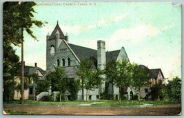 Congregational Church Fargo North Dakota ND 1909 DB Postcard J3 - £3.85 GBP