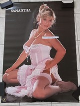 SAMANTHA FOX ORIGINAL LIC. 1985 LACE GARMENT 24 1/4 X 35 INCHES POSTER!!... - £27.70 GBP