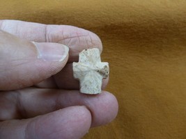 CR594-10) 3/4&quot; Fairy Stone CHRISTIAN CROSS Staurolite Lucky Crystal lucky charm - £11.94 GBP