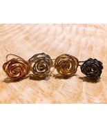 Handmade Italian sterling silver wire Rose ring 5 color to choose Xmas gift - $35.00