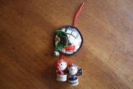 Japanese Kokeshi Doll Dangle Ornament Bell Basket Hat Souvenir Travel Vintage - £11.91 GBP