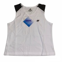 New Balance Womens Colorblock Shoulder Tank Top Running Training White, ... - $19.49