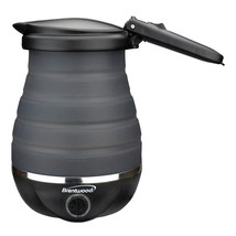 Brentwood Dual Voltage 3.3 Cup Collapsible Travel Kettle in Black - £63.08 GBP