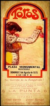 Bullfighting - Plaza De Toros De Monterrey #4 Canvas Art Poster 12&quot;x 24&quot; - $24.99