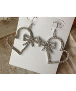 Heart with Bowtie Crystal Fashion Earrings - £10.21 GBP
