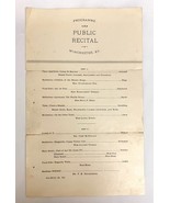 Winchester Kentucky 1892 Public Recital Programme Program Music Entertai... - $19.48 CAD