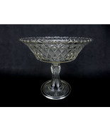 Compote Antique EAPG 1880&#39;s Flared Top, Hobstar Diamond Pattern Huge 10&quot;... - £30.75 GBP