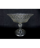 Compote Antique EAPG 1880&#39;s Flared Top, Hobstar Diamond Pattern Huge 10&quot;... - $53.54 CAD