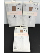 Danskin 3 Pair 607 Girl&#39;s Sz Large (12-14) Light Toast Compression Foote... - $73.35 MXN