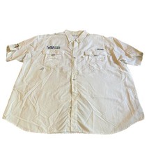 Columbia Short Sleeve Button Shirt 2XL White Vented Fishing Wild Game Feast - £25.66 GBP