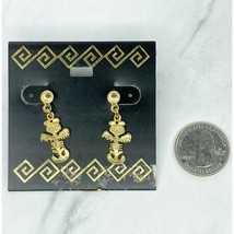 Gold Tone Totem Post Stud Pierced Pair Earrings - £5.44 GBP